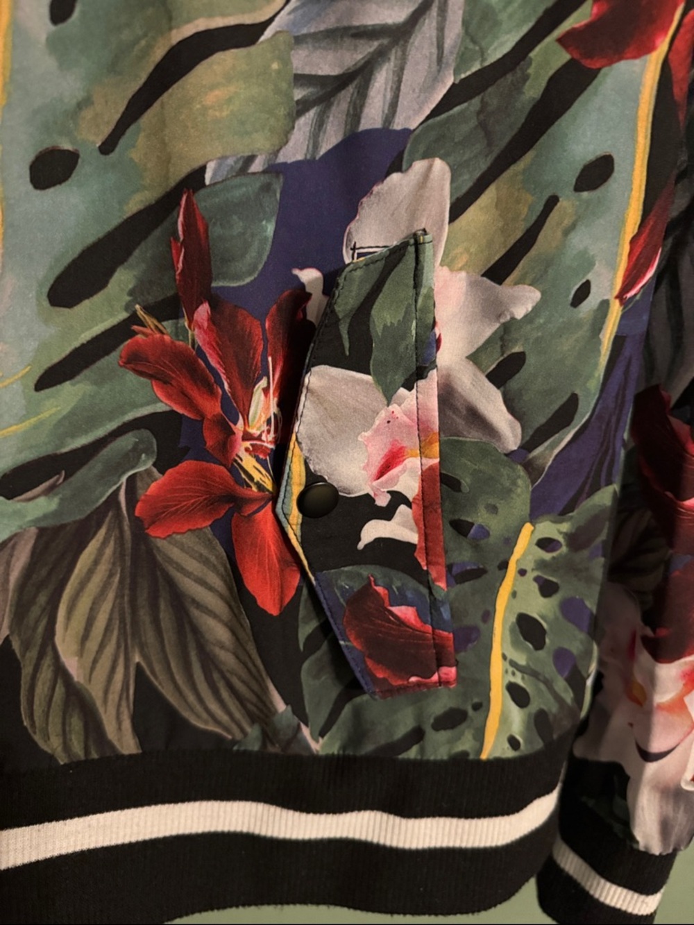 C&C California Tropical Floral Print Bomber Jacket -matching pants other listing - Picture 4 of 6